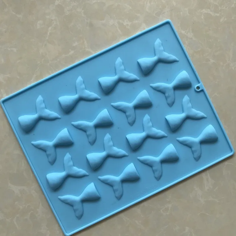 

16 Even Fishtail Silicone Mould Flip Sugar Maker Chocolate Insert Cartoon DIY Mermaid Cake Decoration Confectionery Tool Baking