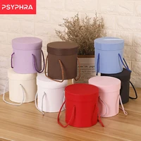 1pc round flower paper boxes hold the bucket gift packaging box party gift box candy bar party wedding gift storage box