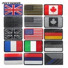Национальный флаг ПВХ 3D gutta percha Вышивка Аппликации значки эмблема военная армия крюк и петля Тактический