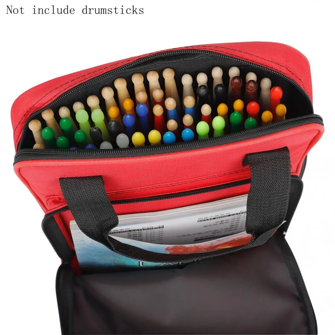 Сумка для барабана красная сумка из ткани Оксфорд с хлопковым покрытием рюкзак