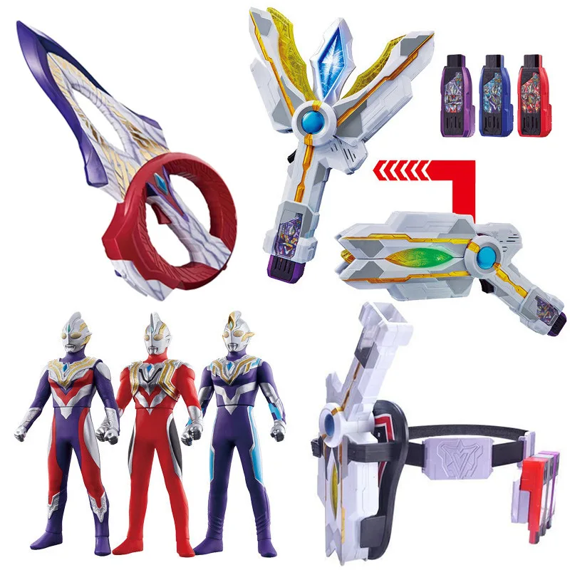 

Ultraman Trigger New Generation Tiga GUTS Sparklence Hyper Key Circle Arms 23cm Action Figures Model Puppets Children's Toys Set