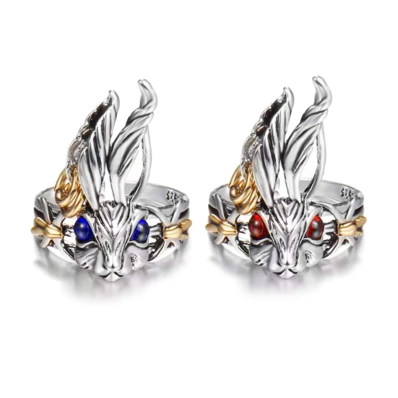 

Handmade Rabbit Bunny Rings for Women Lovely Opening Ring Animal Rings Rabbit Zodiac Ring Big Ear Rabbit Ring Jewelry Rings