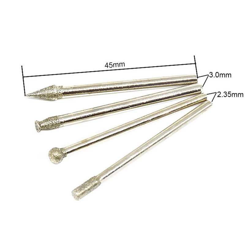 30 шт 2 35/3 мм алмазные шлифовальные заусенцев иглы гравировка по дереву машинка