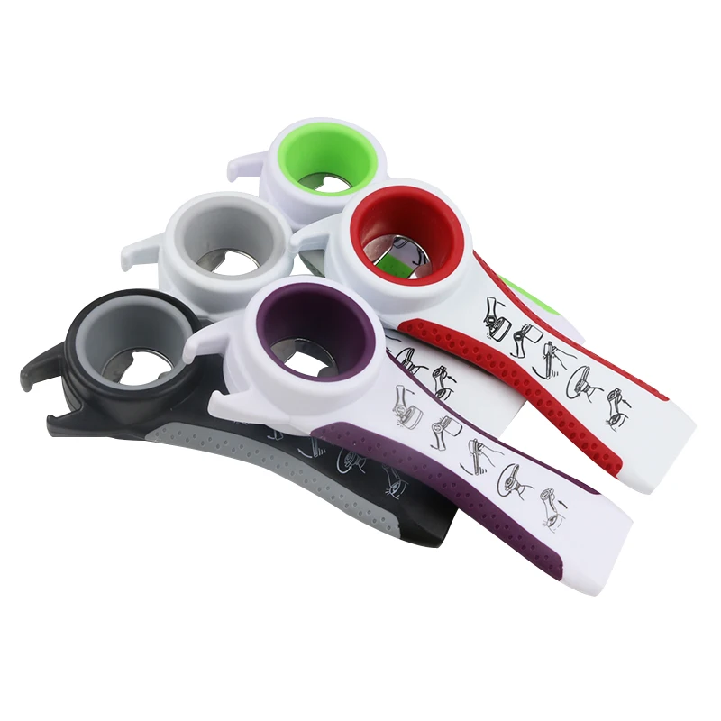 Многофункциональный пластиковый консервный нож 5 в 1 из нержавеющей стали