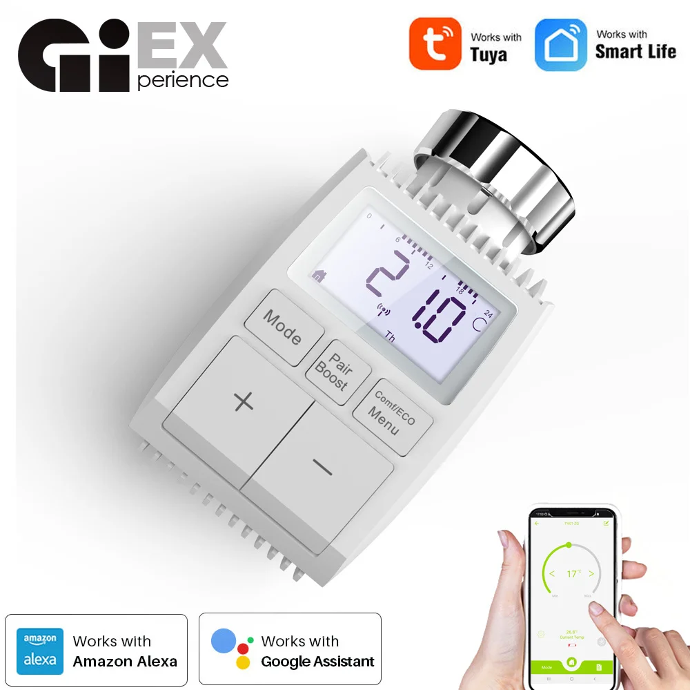 Термостатический привод клапана радиатора Smart WIFI TRV ZigBee3.0 программируемый