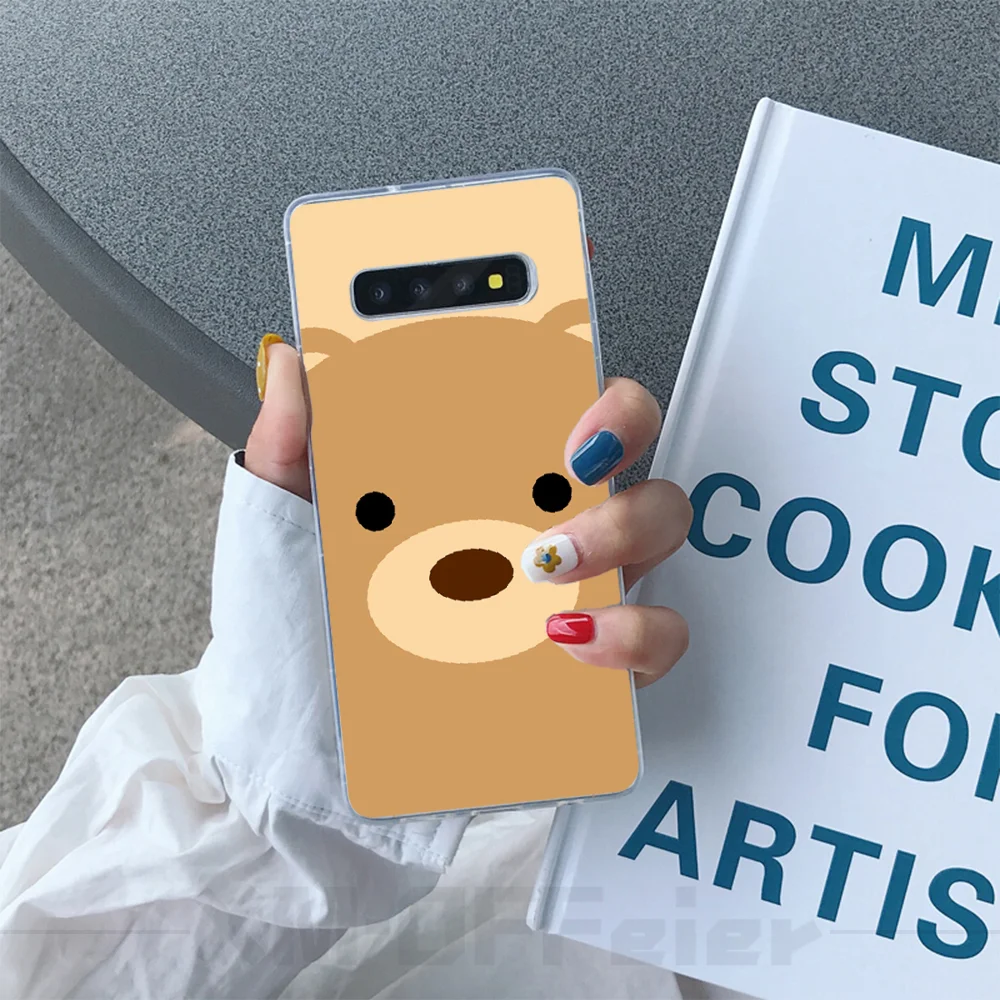 Reayou мультяшный медведь Мягкий Силиконовый ТПУ чехол для телефона Samsung S10 Plus S9 S8
