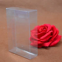 50pcs transparent clear gift candy box square pvc boxes chocolate bags wedding favor party event plastic gift boxes 8x8x3cm