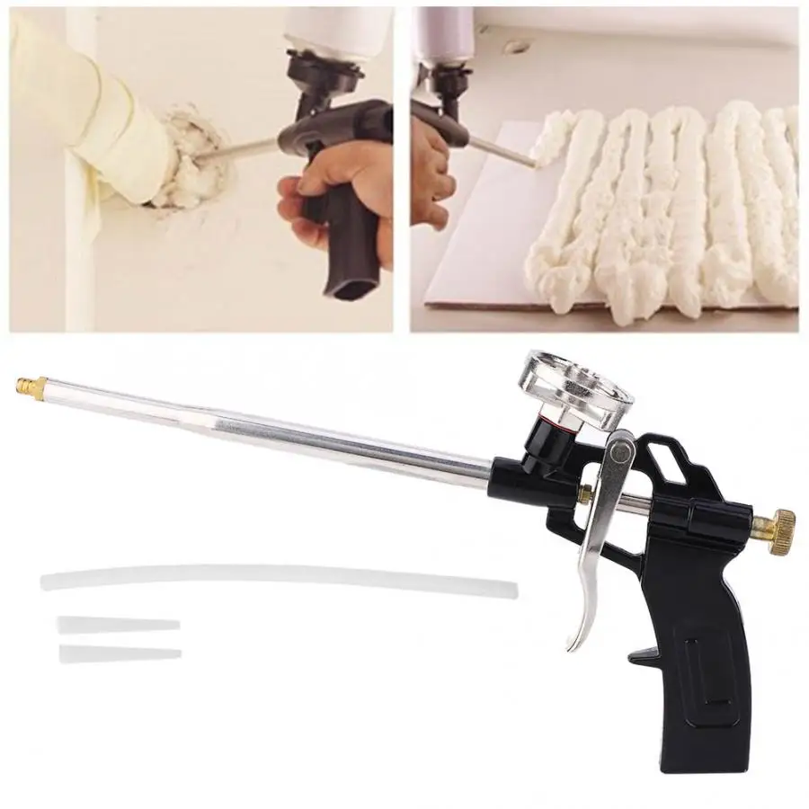 

Spray Foam Gun PTFE Foam Gun Durable Aluminum Filling Sealing Tool for Balcony Doors Window 34(L/min)