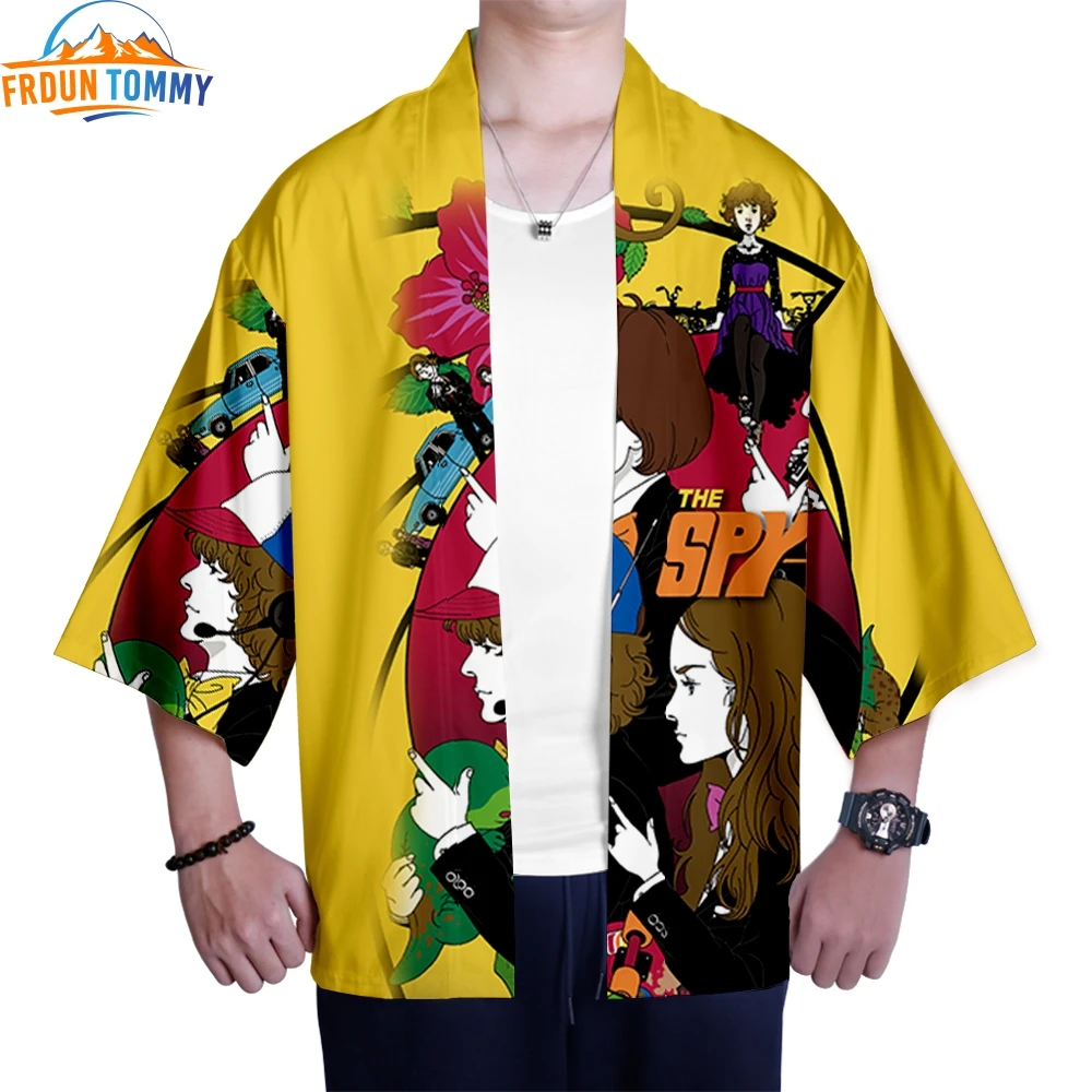 Кимоно странные вещи с принтом японский кардиган женское кимоно летнее пляжное