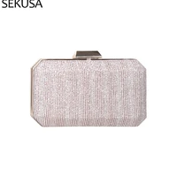 fashion new design women day clutch stripped line evening bags causal party handbags holder banquet metal purse