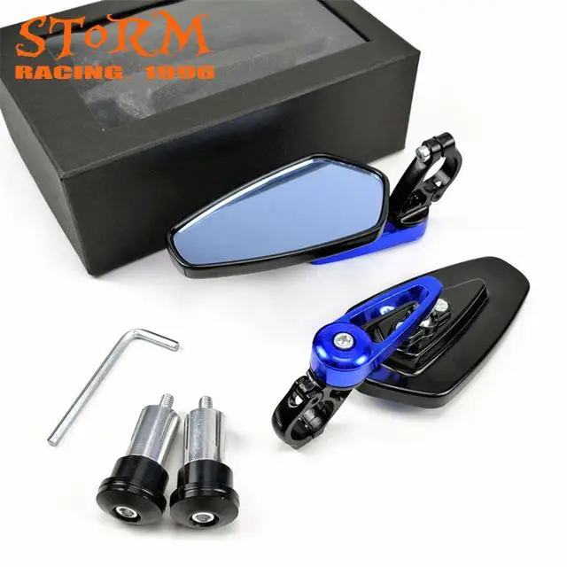 

7/8" 22mm Universal Motorcycle Rearview Mirrors Handle Bar End Handlebar Grips For Honda CBR 600 F3 F41000 RR Ninja ZX 6R 9R 10R
