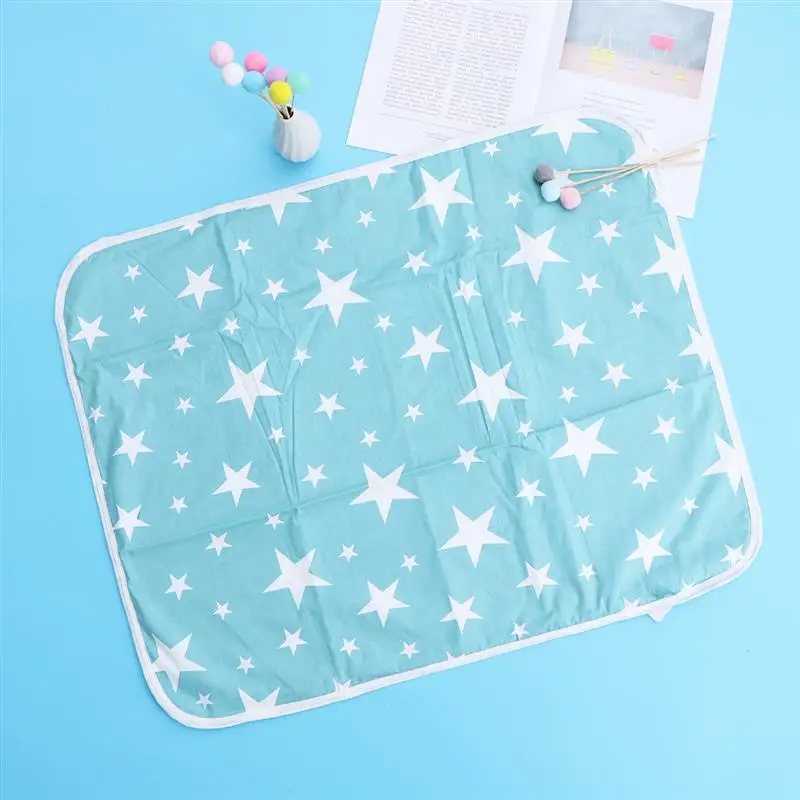 60x75 см пеленки водонепроницаемые Нескользящие и моющиеся для младенца-зеленые