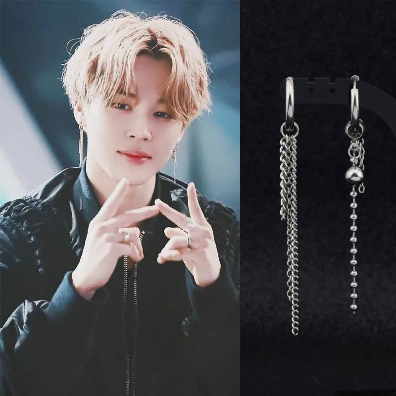 VIVILADY корейский сплав унисекс Мужские Женские серьги-кольца Длинная кисточка