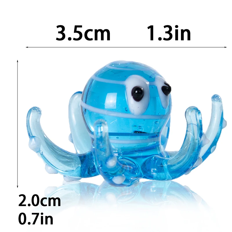 H & D 6 шт. украшения для аквариума мини стеклянные фигурки осьминога муранское