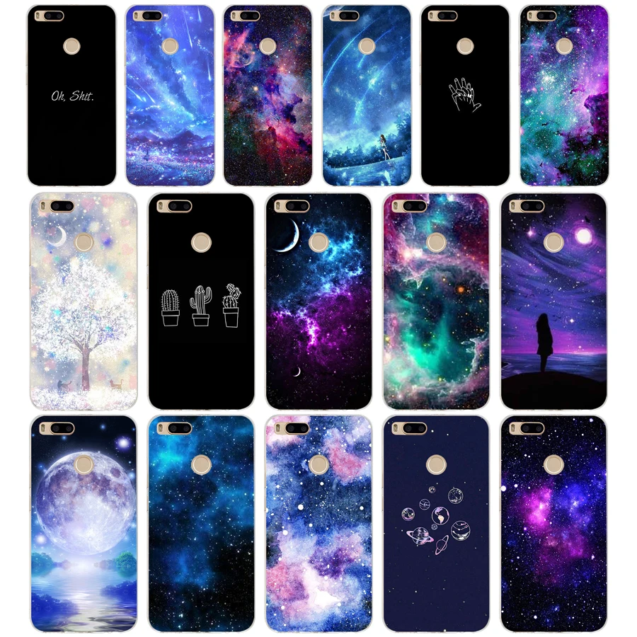 Чехол для телефона 295FG небесно космическая планета черный мягкий силиконовый