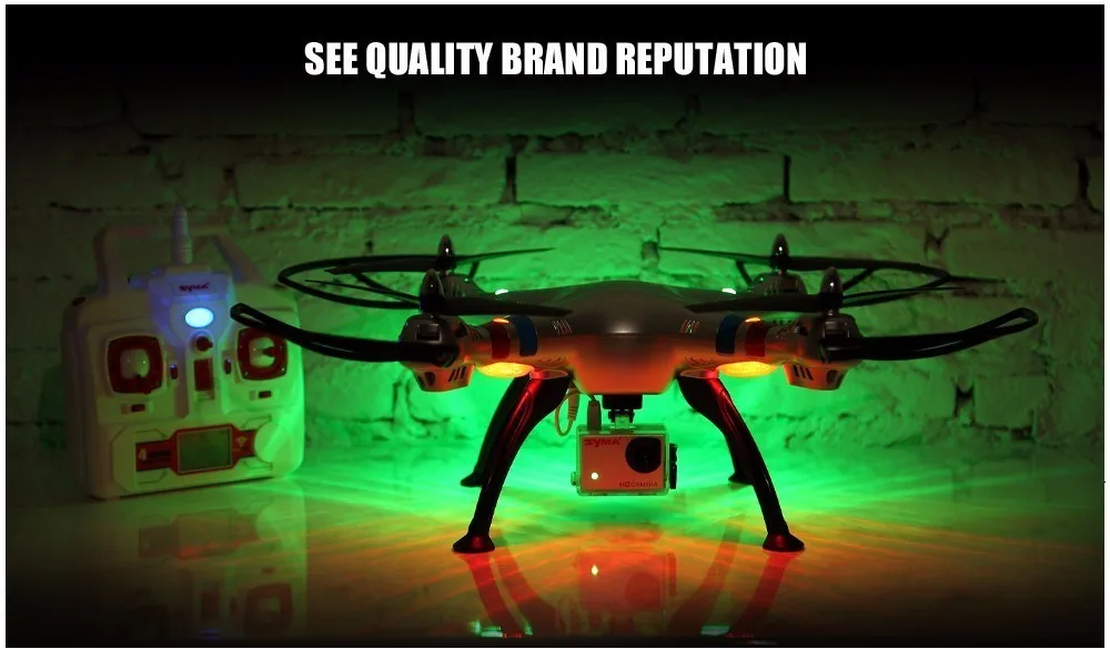 SYMA Профессиональный Бла(беспилотный летательный аппарат X8HG(X8G апгрейд) 2,4G 4CH 6-осевой гироскоп вертолет Quadcopter Drone 1080P 8MP HD Камера красного цвета