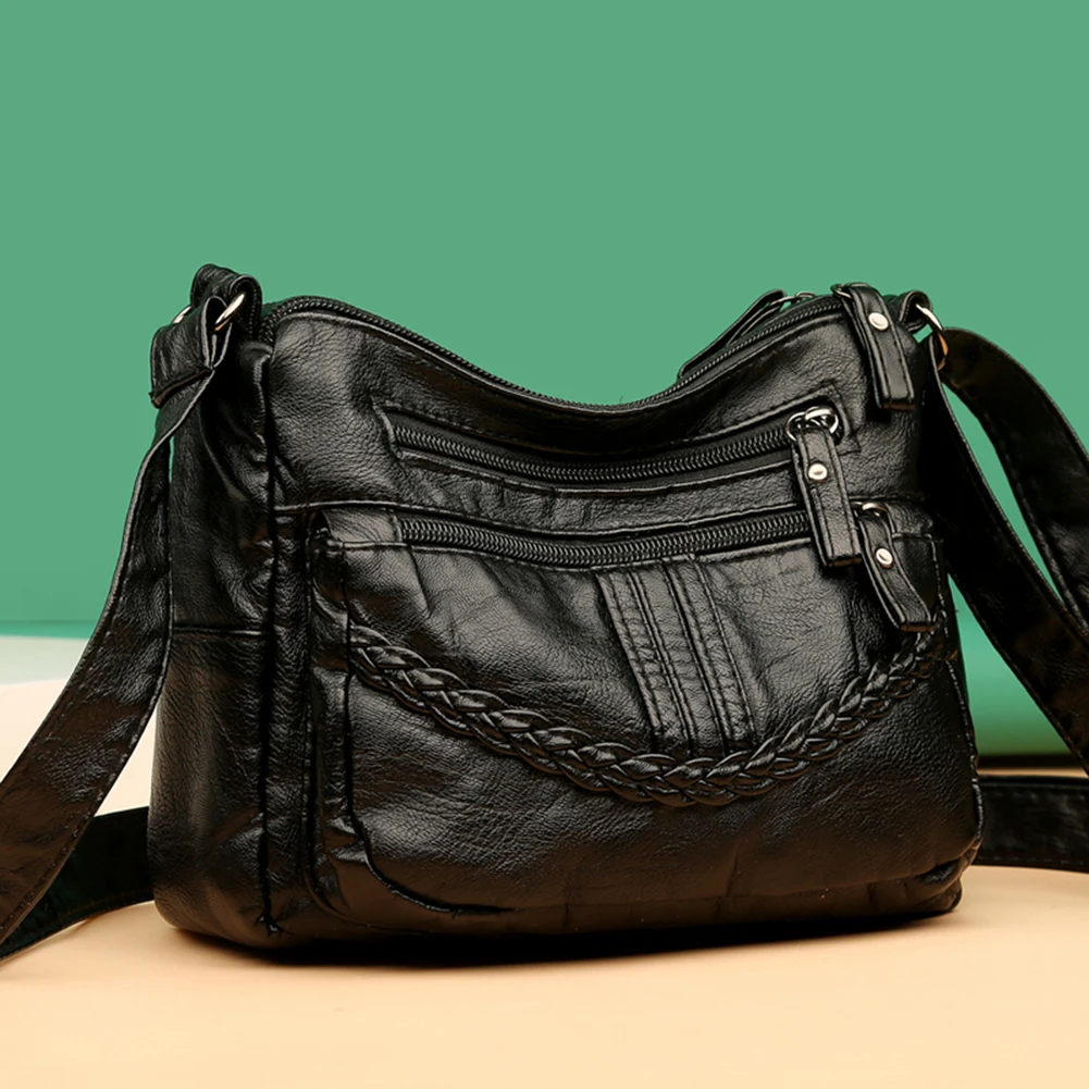 

Women Shoulder Bags Exquisite Women PU Leather Messenger Bag Casual Ladies Solid Color Purse for Shopping Traveling