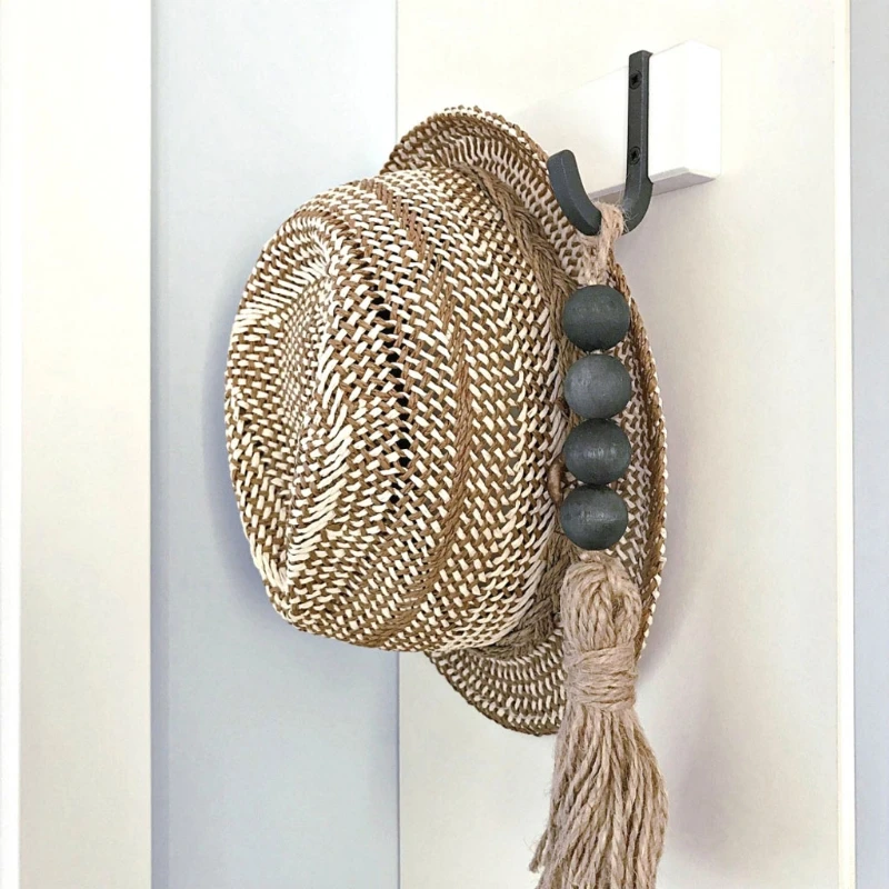 1Pc Tassel Farmhouse Beads Closet Door Handle Decoration Natural Wooden Bead Wedding Vase Ornament Home Drop Shipping | Дом и сад