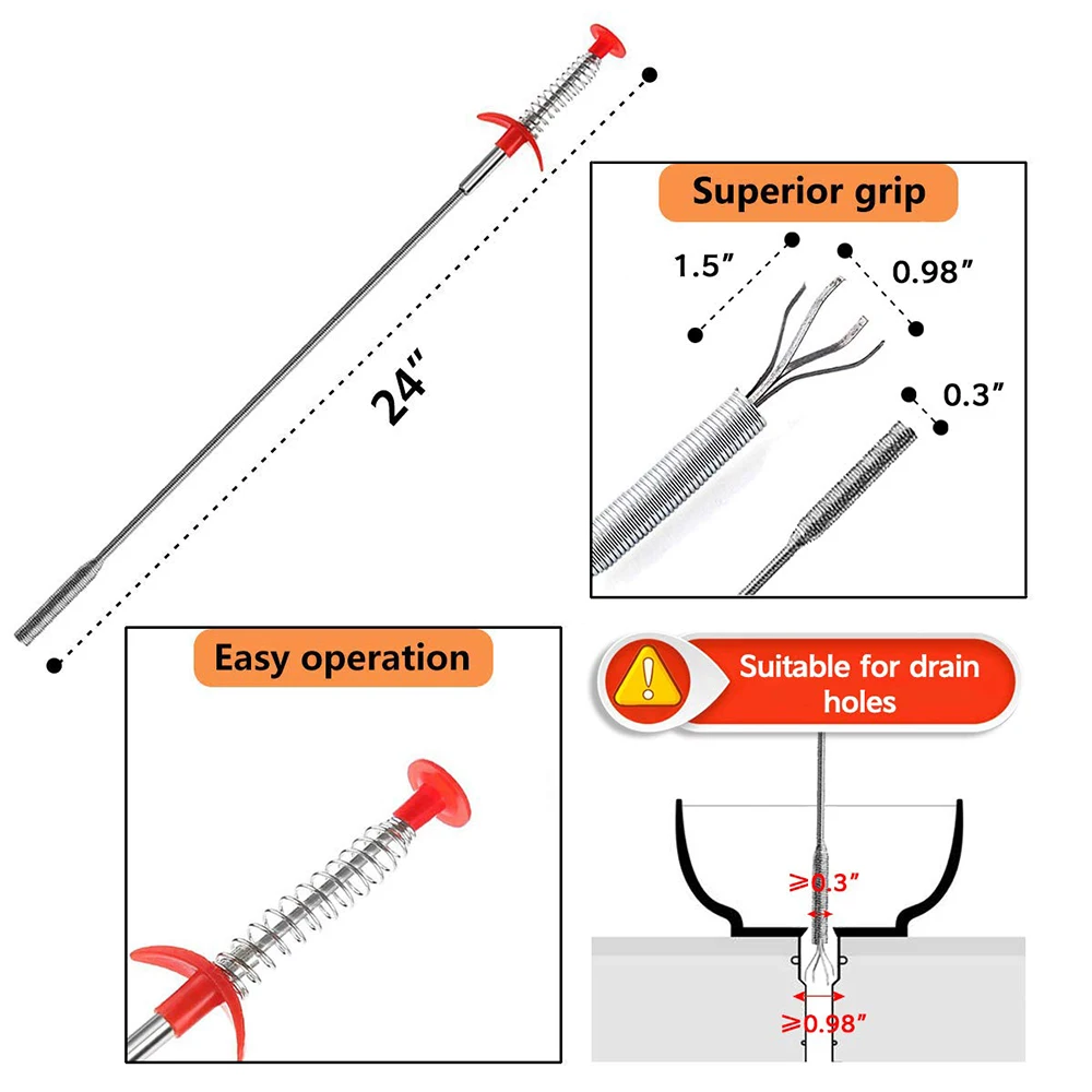 6 упаковок инструмент для удаления засоров шнек слива очищающая щетка змеи