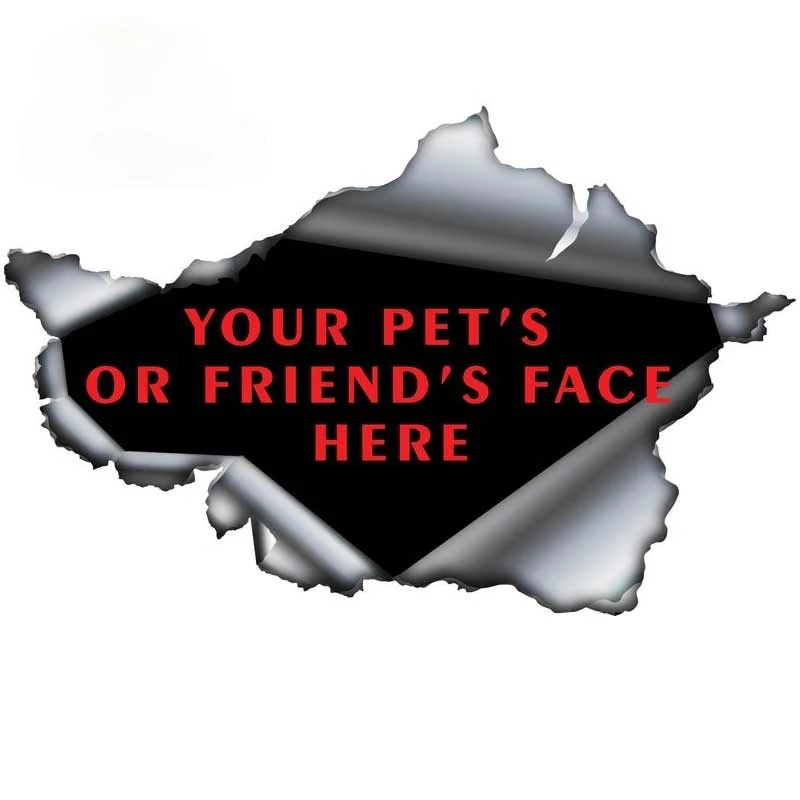 

Funny Dog Paw Car Sticker Torn Metal Paw Print Decal Car Accessories Reflective Sticker 3D Car Styling13cm X 12.9cm