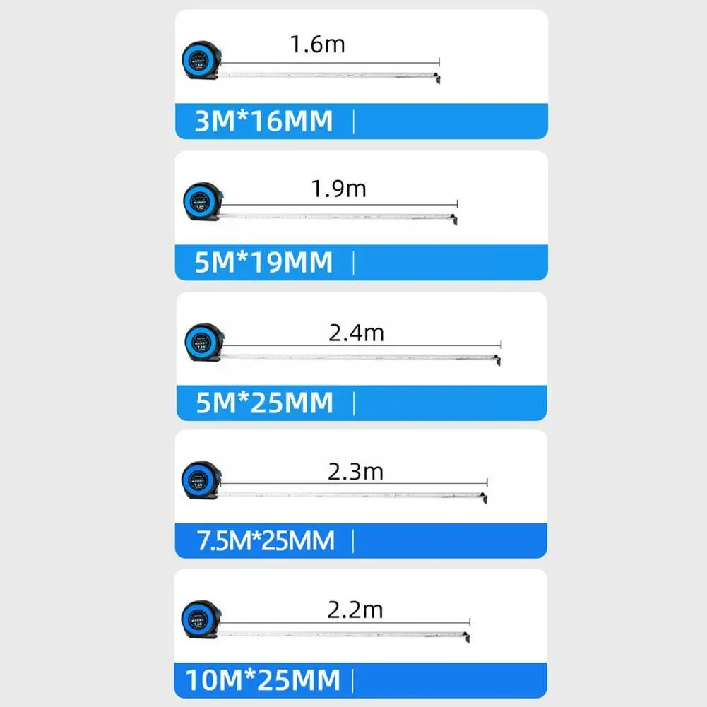 

Professional Retractable SteelTape Measure No-Slip High-Precision Wear-resistant Tape 10m Ruler With Automatic Locking P8S4