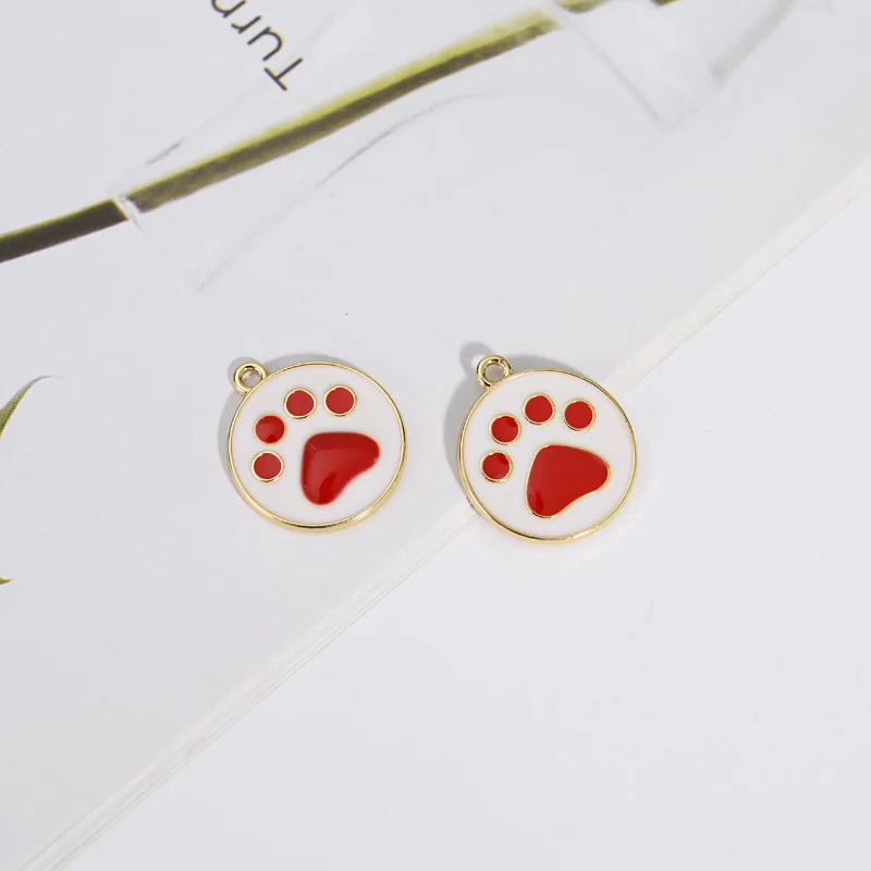 10 звёзд эмалированные Подвески в виде собачьей лапы металлическая подвеска