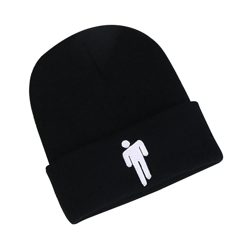 Новая мода Billie Eilish Beanie шляпа вышивка gorro для женщин и мужчин толстые вязаные
