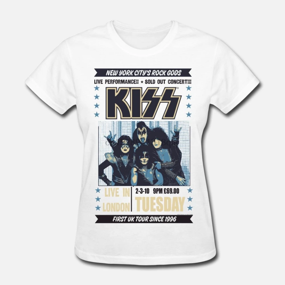 Мужская футболка Kiss UK Tour Flyer женские футболки|Мужские футболки| |