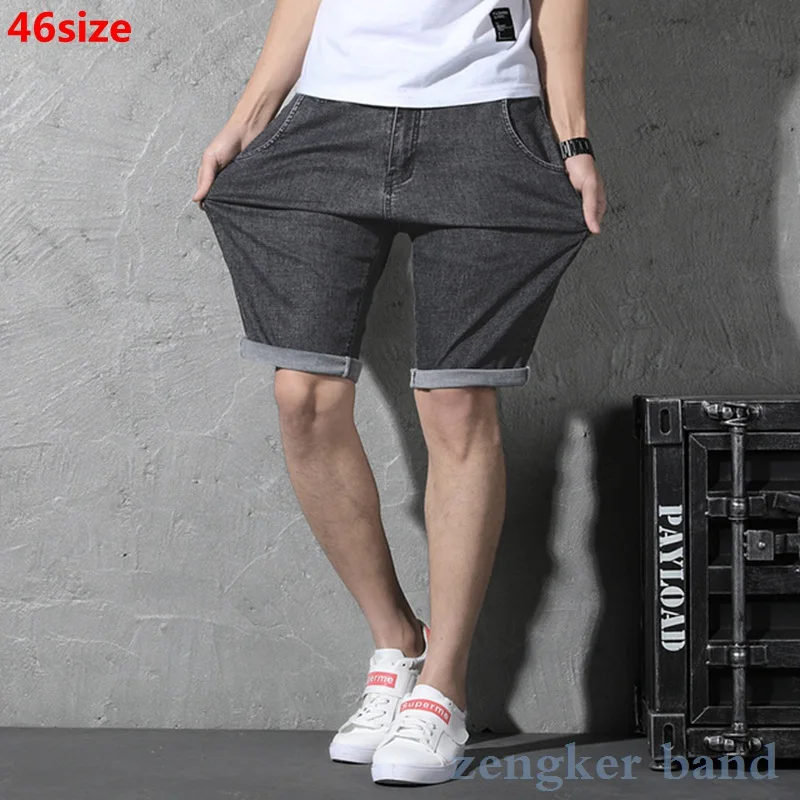 

Denim casual shorts wild large size loose men's shorts summer pants men's elastic five-point pants trend men shorts cotton
