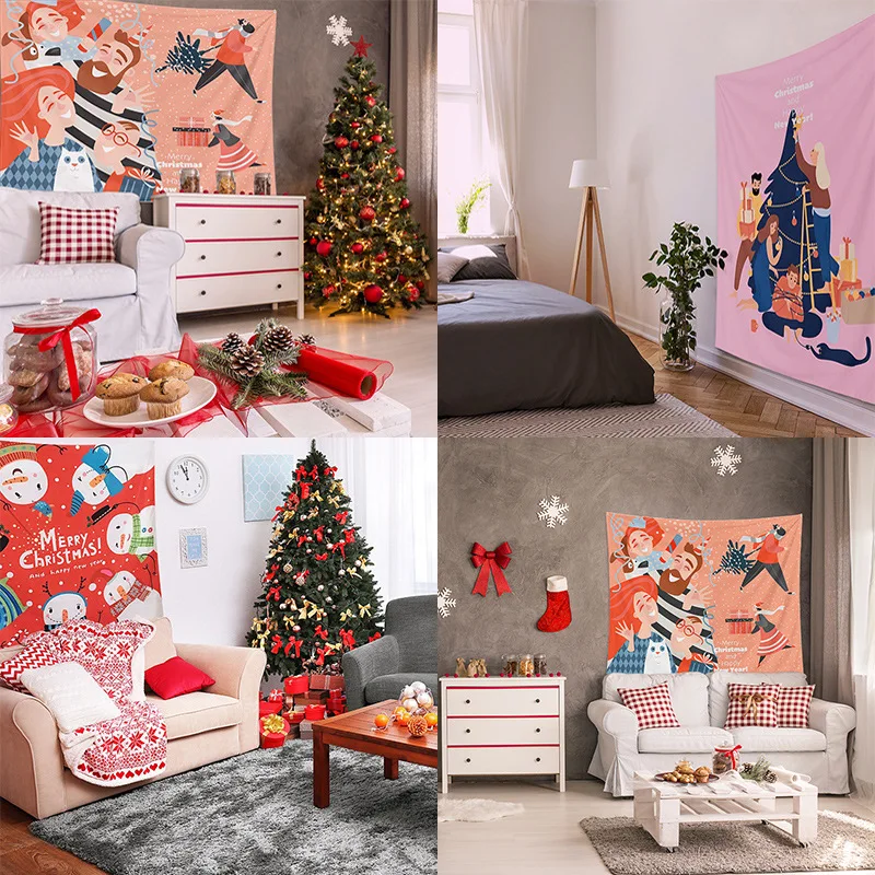 Гобеленовые настенные подвесные рождественские украшения фон настенная вешалка