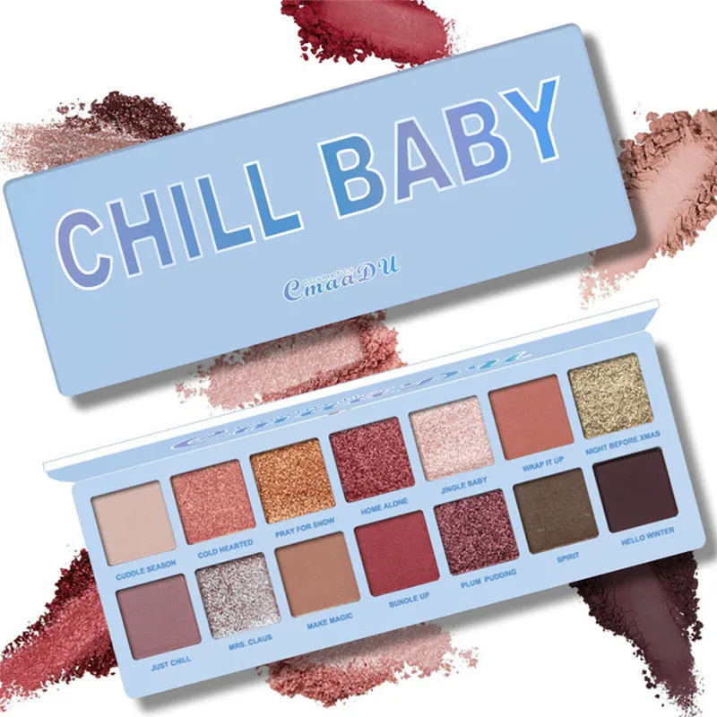 Cmaadu 14 оттенков телесные Сияющие тени для век Палитра водостойкие дымчатые