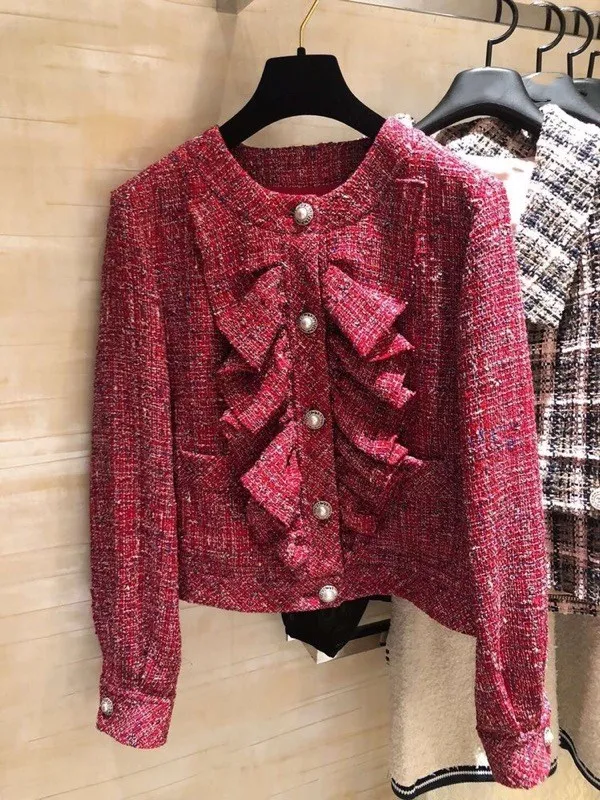 Роскошный дизайнерский твидовый наряд Женские Элегантные мини шорты костюмы