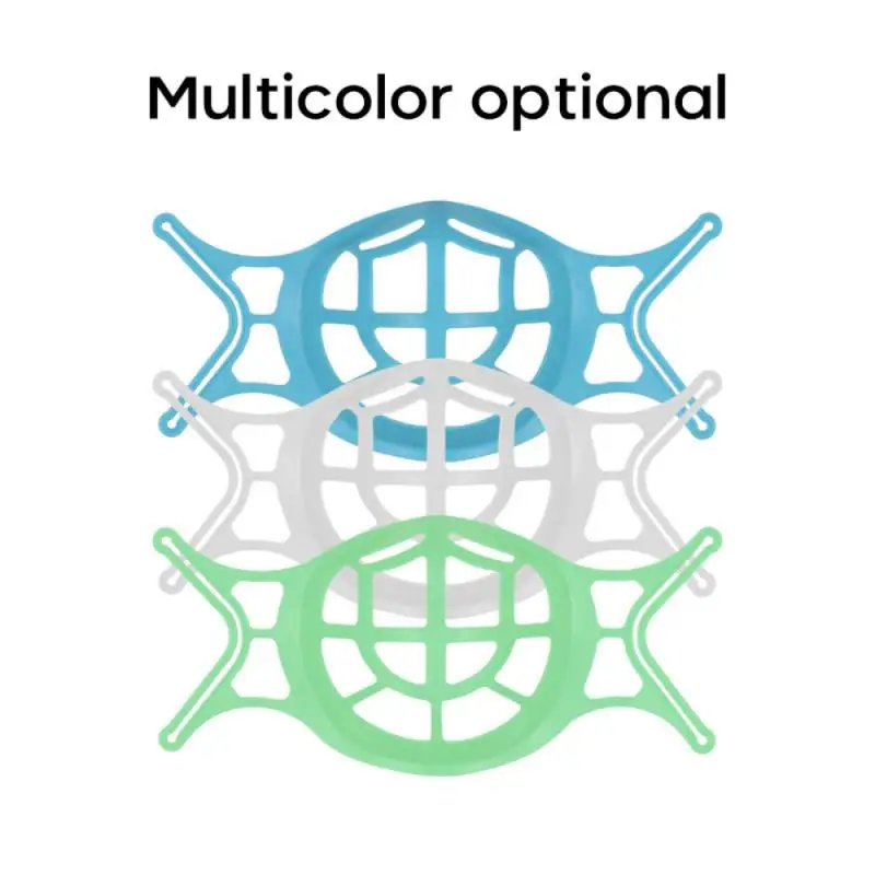 

1/3/5Pcs 3D Mouth Mask Bracket Support Breathing Assist Help Mask Inner Cushion Bracket Food Grade Reusable Silicone Mask Holder