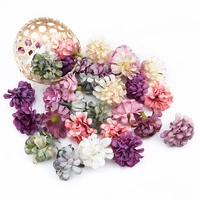 10 pieces silk carnation head artificial flowers for home decoration wedding bridal accessories clearance diy gifts candy box