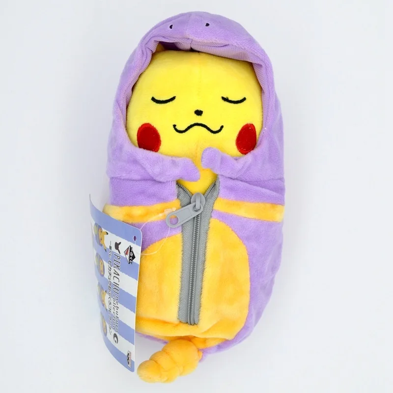 20 см спальный мешок Пикачу Плюшевые игрушки куклы косплей Чаризард Ekans Eevee мягкая одежда Кукла животного для детей подарок
