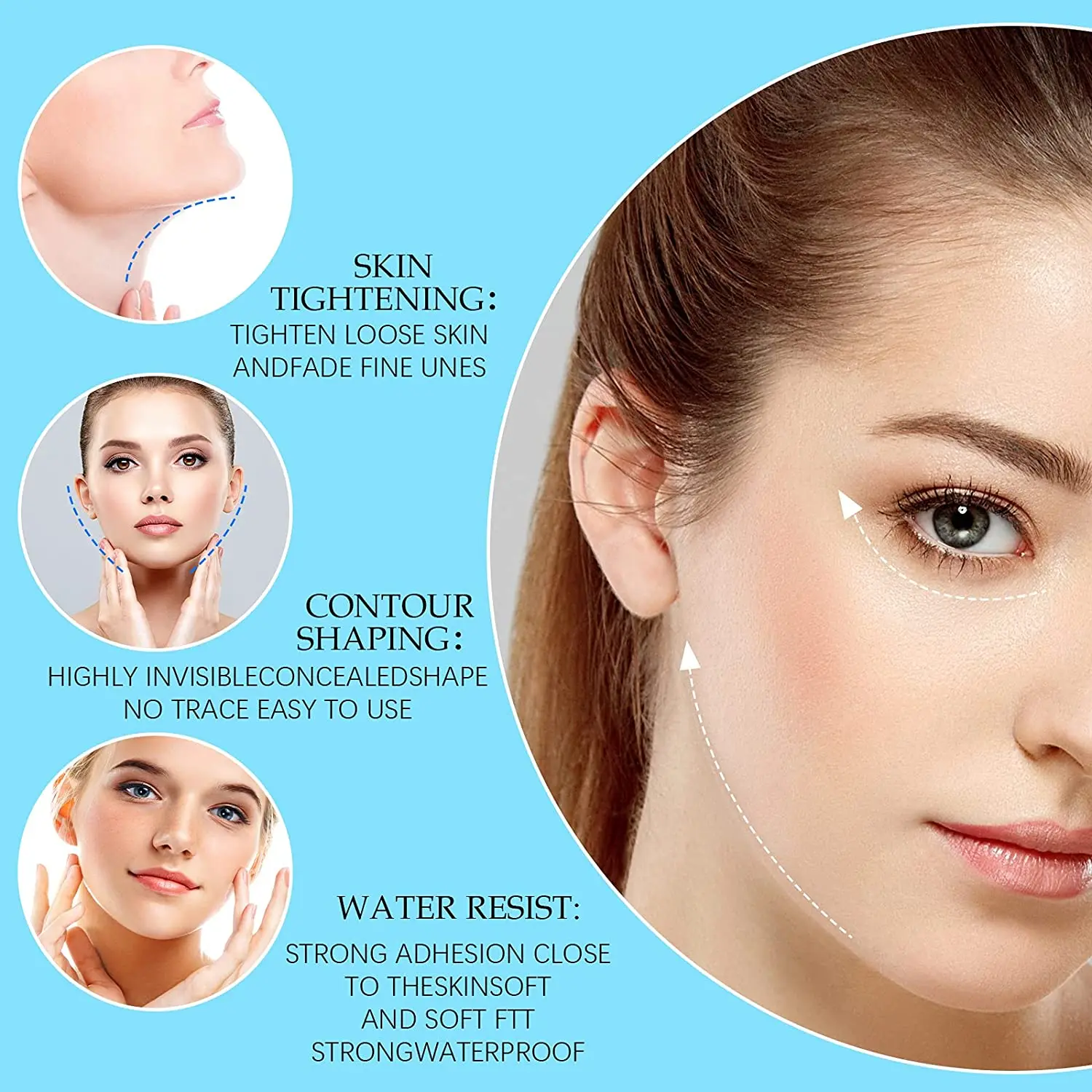 6 комплектов лента для лица подтяжки морщин линия ухода Антивозрастная Удобная