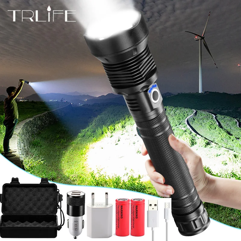 Tactical XHP70.2 LED Flashlight Most Powerful XLamp XHP50 Rechargeable USB Zoom Torch XHP70 18650 26650 Hunting Lamp SelfDefense