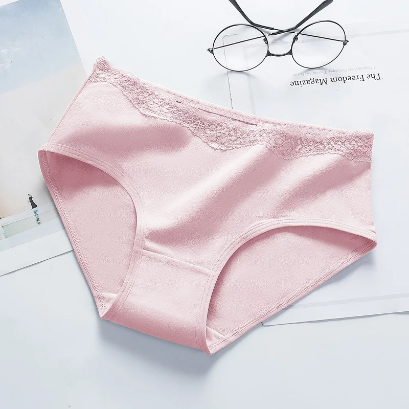 M-XL сексуальные хлопковые дышащие женские трусики кружевное нижнее белье со