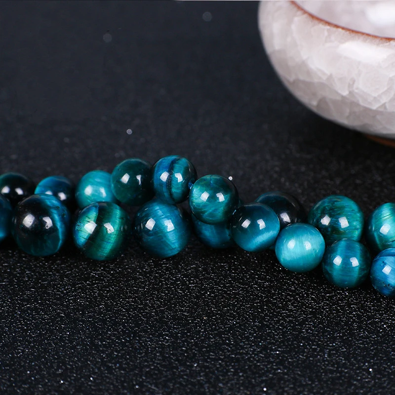 Натуральный голубой тигровый глаз бусины камень ювелирных изделий 4/6/8/10/12 мм