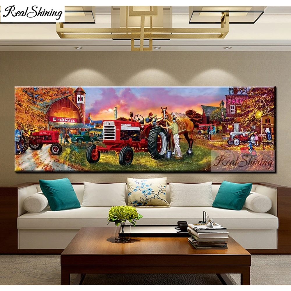 

Алмазная живопись, ферма, урожай, пейзаж, полная квадратная круглая алмазная живопись, «сделай сам», пазл, вышивка, украшение, замечательный ...