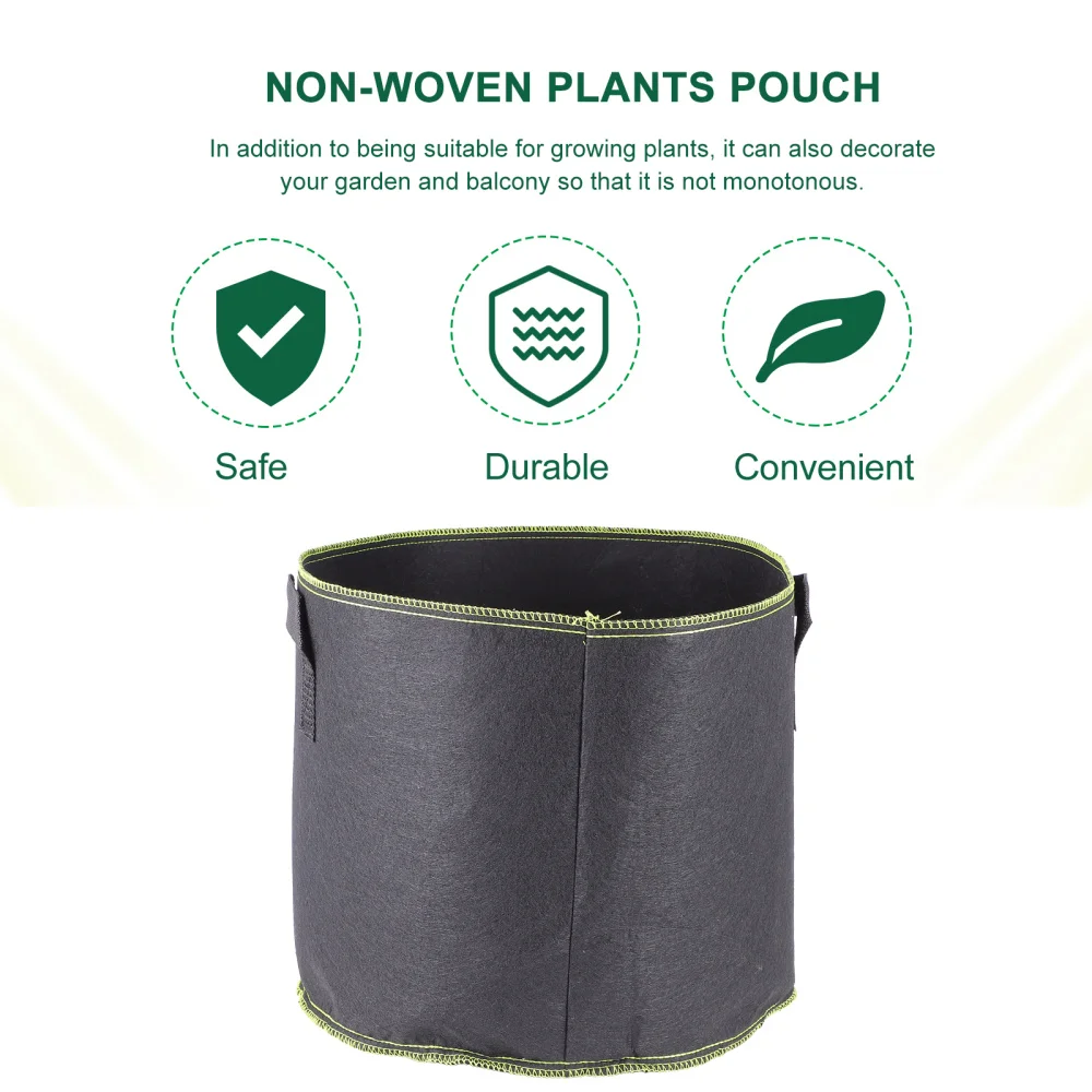 

5pcs Gardening Flower Pots Bags Nursery Potted Flower Bag Non-Woven Planting Bag