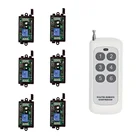 Беспроводной пульт дистанционного управления, переключатель 9 В постоянного тока, 12 В, 24 В, одноканальный, с разделением, 1 пульт управления, 6 групп кнопок вывода, Автомобильный светодиодный переключатель