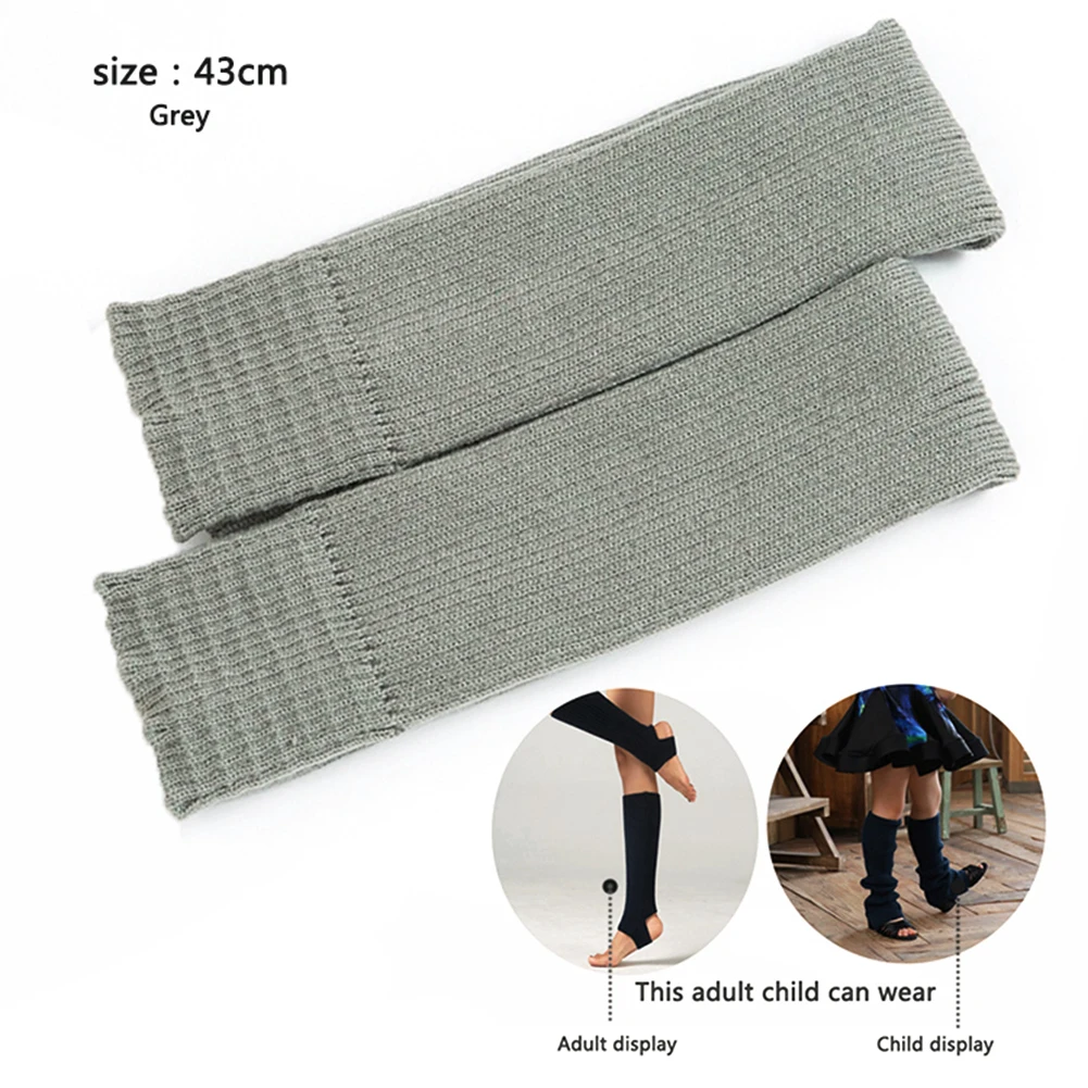 Grey 43cm Женские носки для йоги, вязаные гетры, носки для обуви, чехол для тела для спортзала, фитнеса, танцев, балета, упражнений, носки, Новинка - Цвет: Grey 43cm