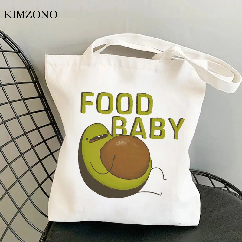 

Avocado shopping bag eco handbag grocery bolsa shopper cotton bag bolsas ecologicas foldable bolsa compra grab