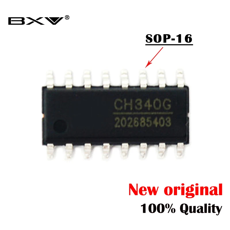 CH340G SOP16 CH340 SOP-16 340G SOP SMD новый и оригинальный чипсет IC bxv, 5 шт.