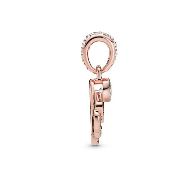 Новинка 2020 розовые подвесные шармы-бусины в форме веера подходят для