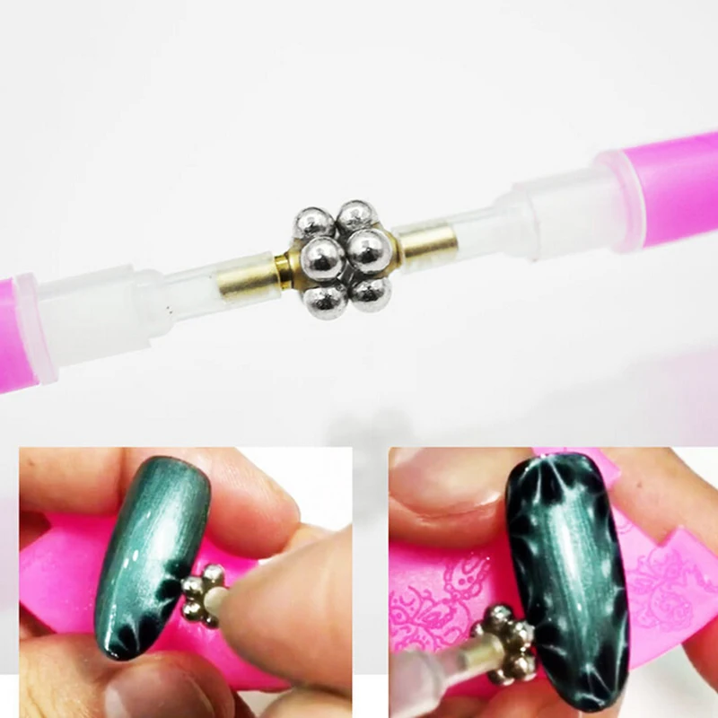 1 шт. 2 головки DIY волшебный 3D магнитный лак УФ Гель-лак волшебная палочка цветок