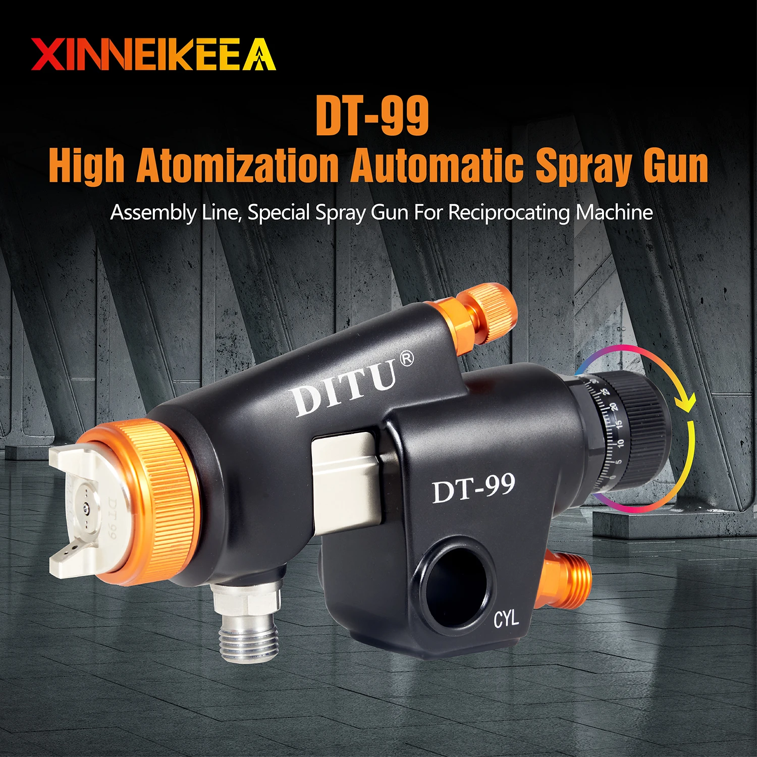 

Assembly Line Special Spray Gun For Reciprocating Machine WA-101 Automatic Spray Tools Nozzle 0.8 1.0 1.3 1.5mm Forged Gun Body