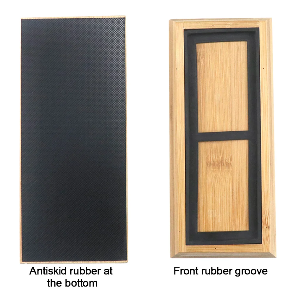 1000/4000 Grit Cutter Sharpener Bamboo Holder Durable Silicone Fixed Non Slip Base Whetstone Sharpening Stone Desktop Kitchen |