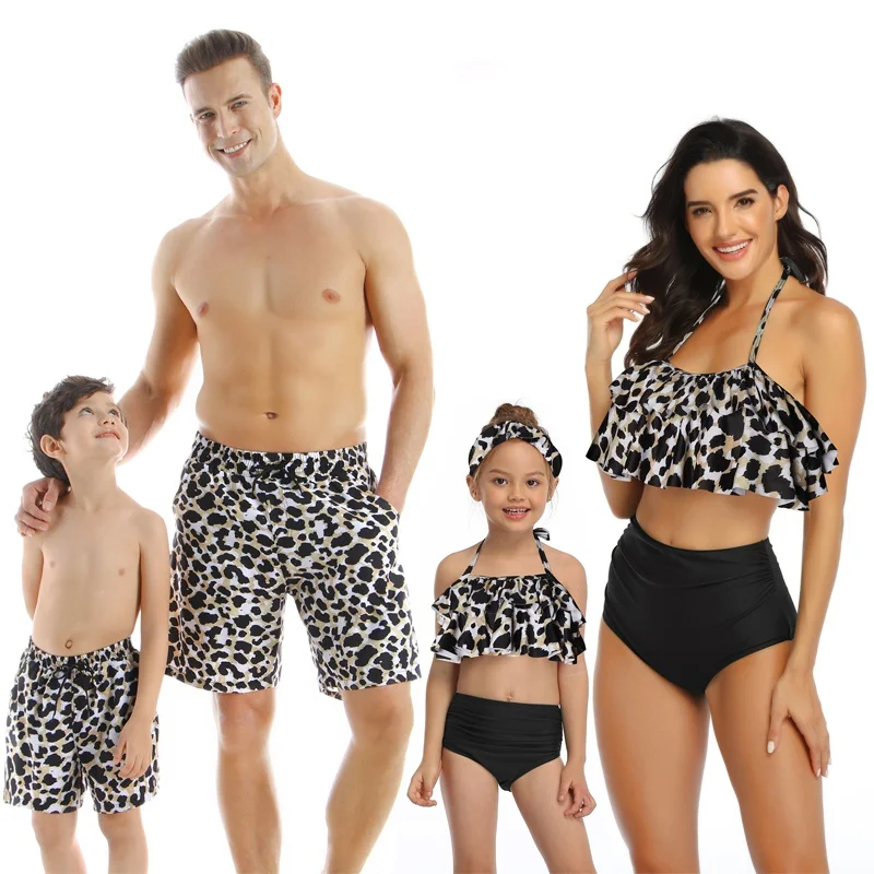 

Новое летнее платье Tankini купальник для мама дочь семья комплекты одежды для семьи с принтом "подходящие купальники; Семейный комплект для ма...